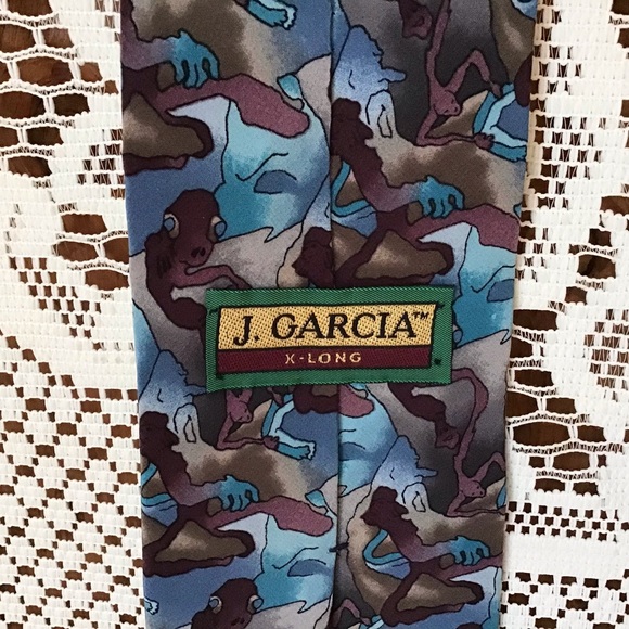 J Garcia by Stonehenge Cartoon Limbo Silk Tie - Picture 1 of 6